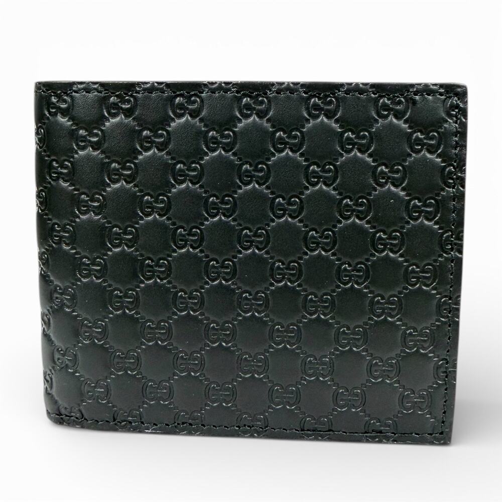 Gucci GG Microguccissima Leather Bi-fold Wallet Black Men 260987